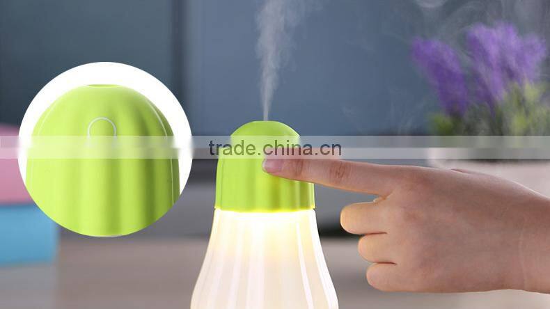Best selling in 2015 pumpkin mini humidifier with LED lamp, usb charging ultrasonic humidifier