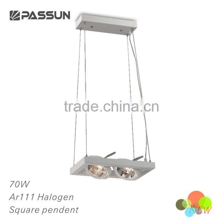 pure aluminum white pendant light 140w rotating halogen pendant light