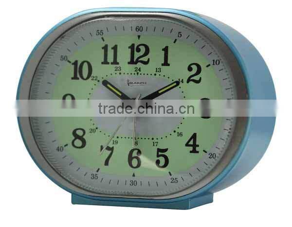 Ellipse Shape Luminous Dial Alarm Clock / Hot Sale Melody wake up Alarm Clock