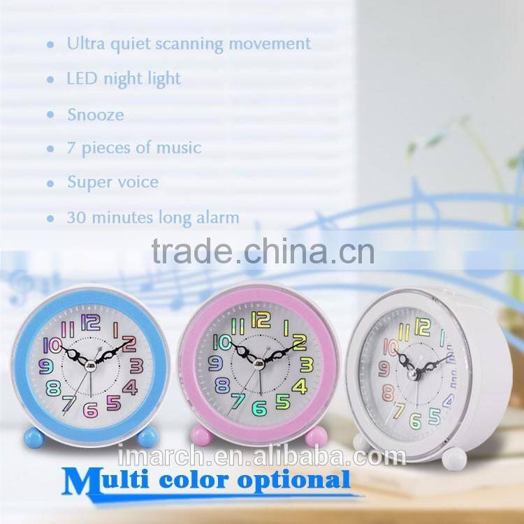 2016 simple cheap promotion melody clock