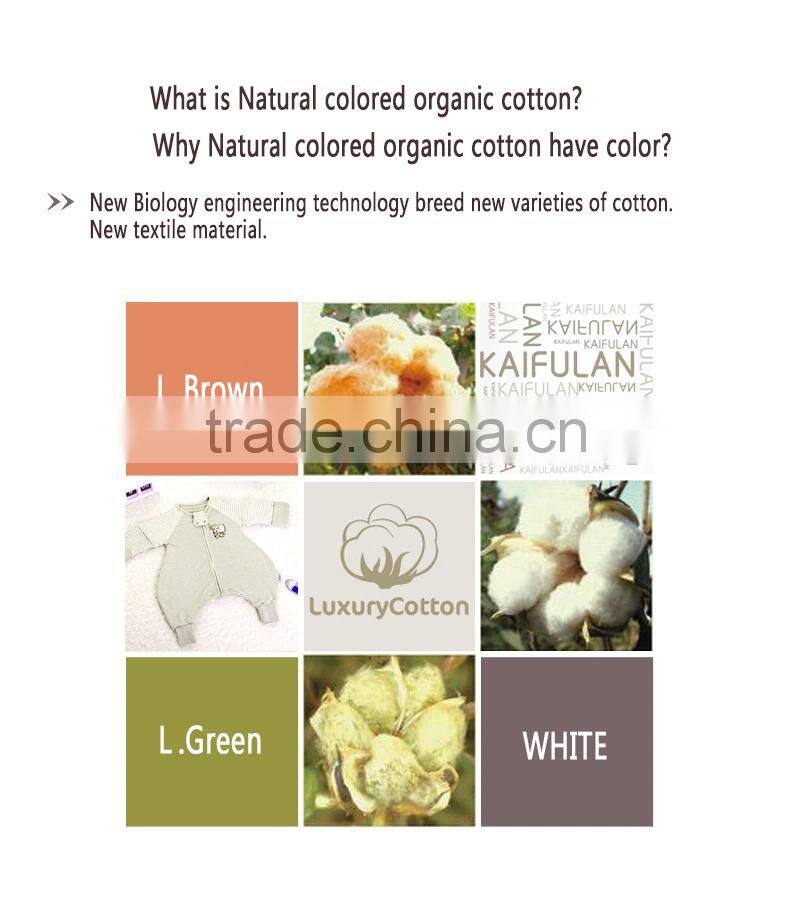 GOTS organic 100% cotton infant baby kids foot sleeping bag with Detachable sleeves for all Seasons