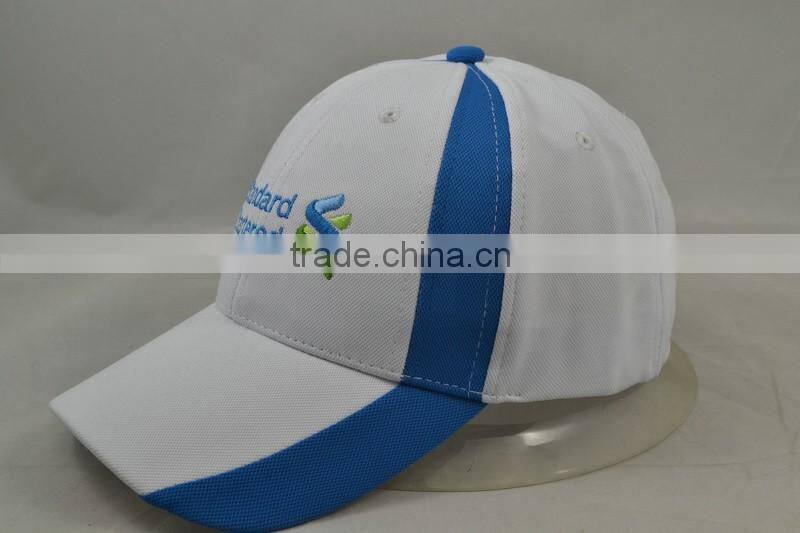 Guangzhou hat factory professional custom 8 panel / 100% cotton/white/embroidery logo/baseball cap