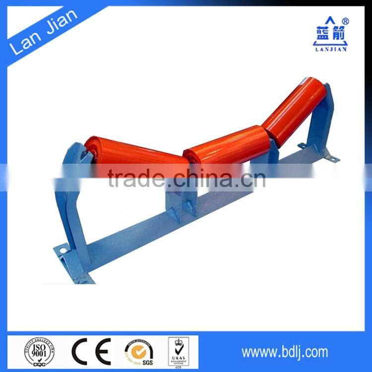 China supplier hot sale certified Q235 body steel conveyor brackets, roller frame