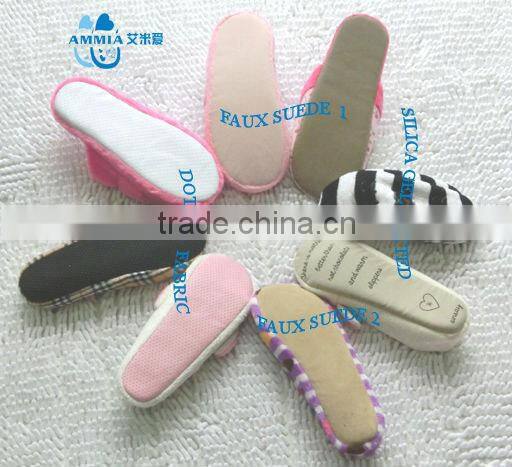 OEM Ladies indoor printing fabric slipper 2015 Customized terry winter high quality warm TPR slippers