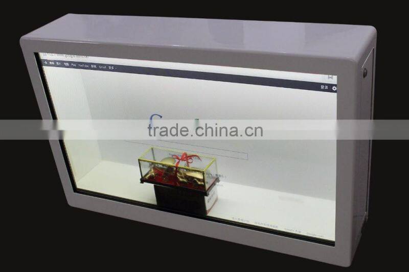 EKAA 22 inch transparent HD LCD display showcase, smart window