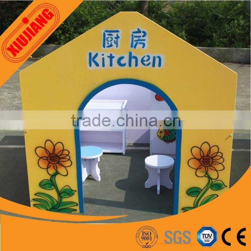 Kitchen dollhouse kids education toys fireboard wooden doll house