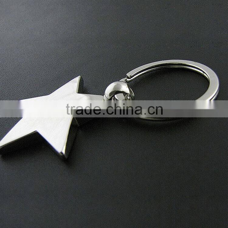 Super quality Cheapest star shaped metal keychain