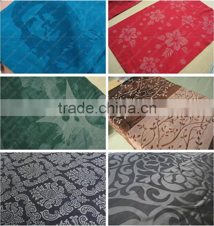 Laser engraving textiles of garment fabric laser engraving machine 1.6X1.6m