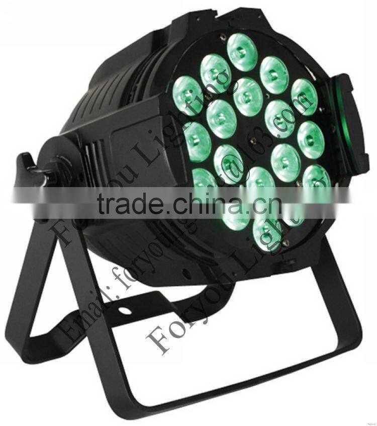 18pcs 18Watt Hex Color Pro Stage Wedding Par64 Light 18pcs 18W RGBWA+UV 6in1 LED Par Can