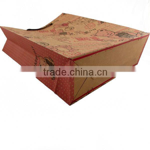 Biodegradable recycled material craft paper shopping bag