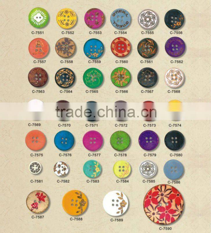 flower Coconut Button