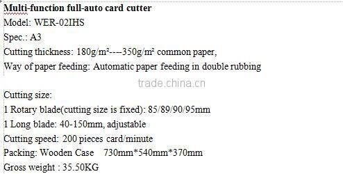 A3 size busniess card cutter for common paper