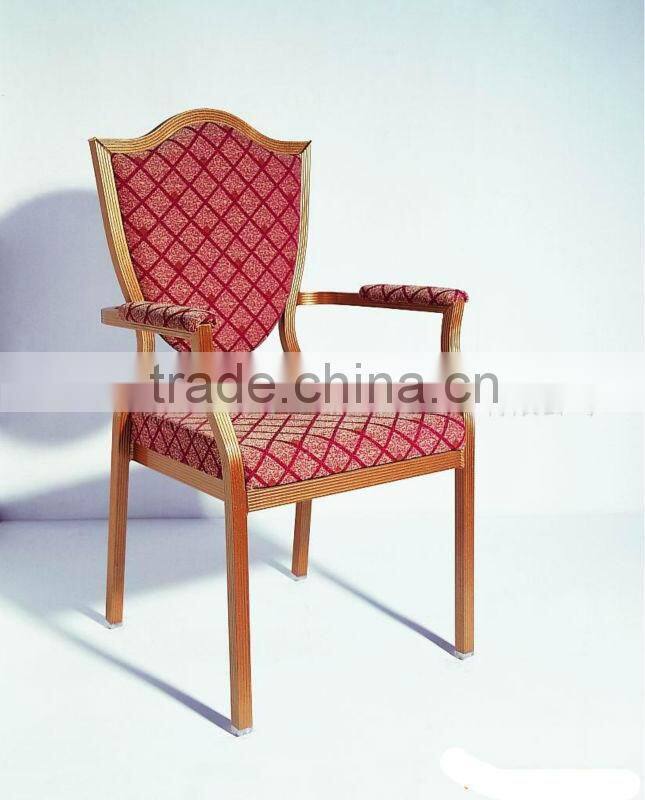 hotel choose strong gold frame handle chairs for banquet