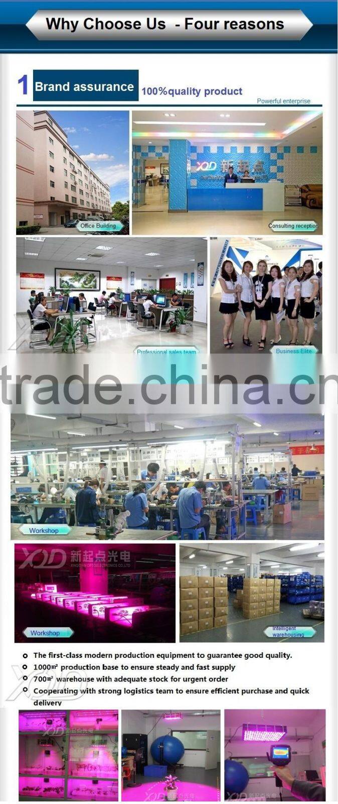 hot new selling full spectrum led grow lights smd3w chip 300w hydroponics led grow light indoor plants