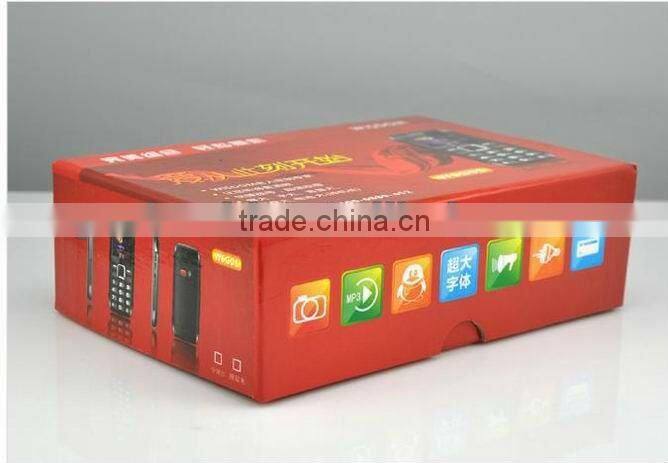 Wisdom WSG01 dual sim dual standby senior mobile phone FM SOS Torch MP3 MP4 camera GPS French Germany Russian 01