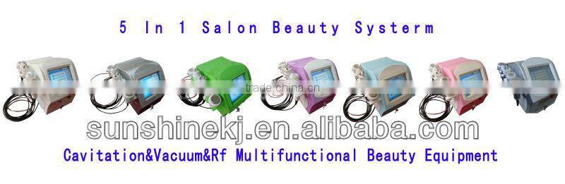 2016 Hot 5 treatment handles cavitation radio frequency ultrasonic facial beauty equipment for salon use