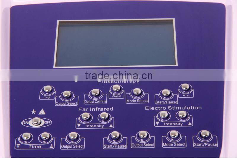High quality air pressure&far infrared&ems 3 in 1 massager lymphatic drainage