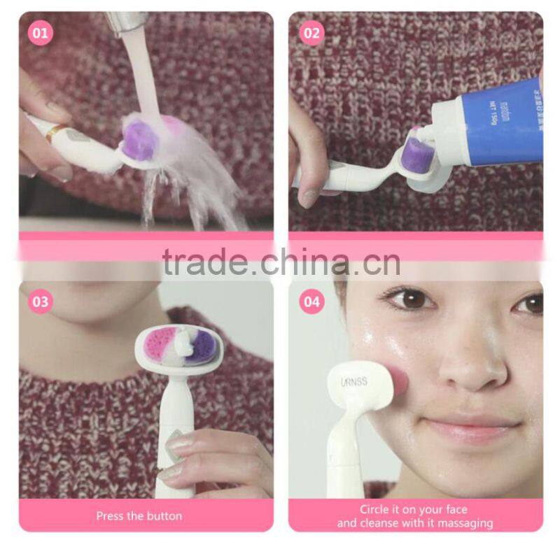 Deep Clean Battery Operated Facial Cleanser Face Skin Care Brush Massager Scrubber