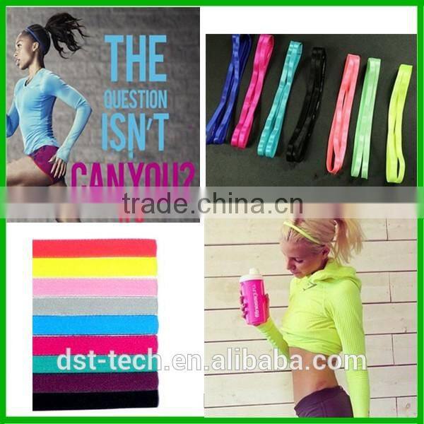 Rainbow color sport head band sweatband