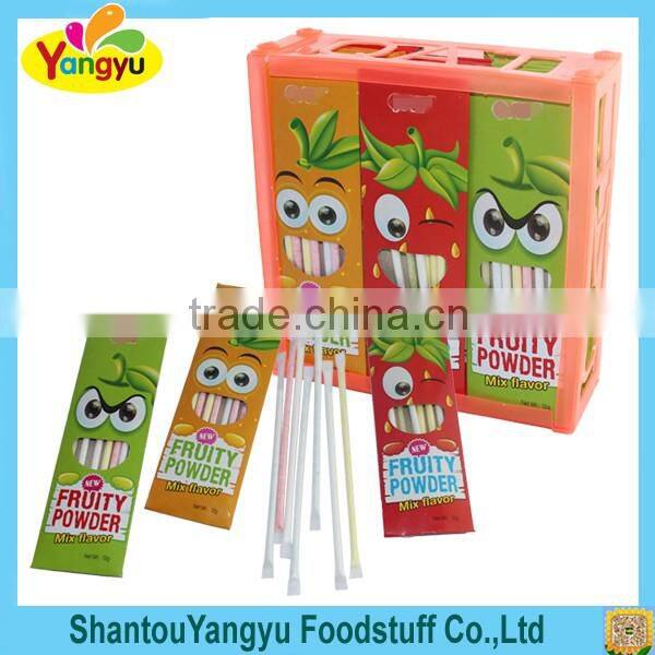 Three tastes fruity flavors Sweet powder candy