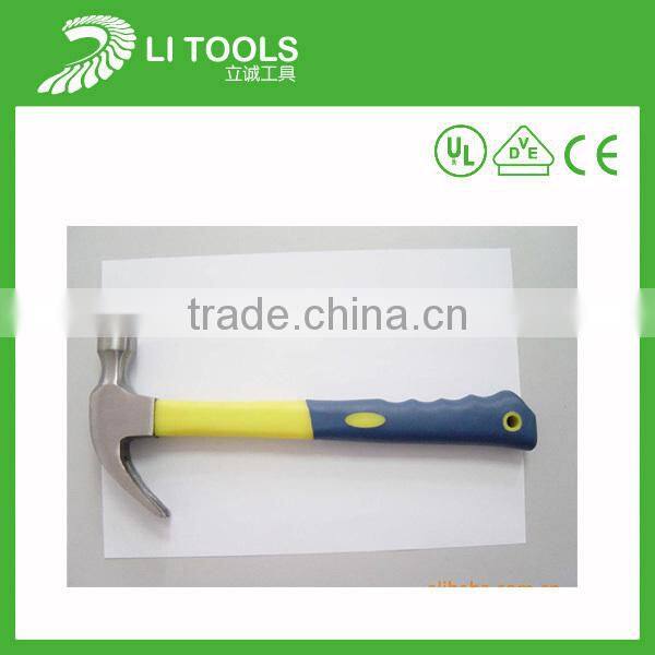Good quality rubber handle Carbon steel framing nail hammer