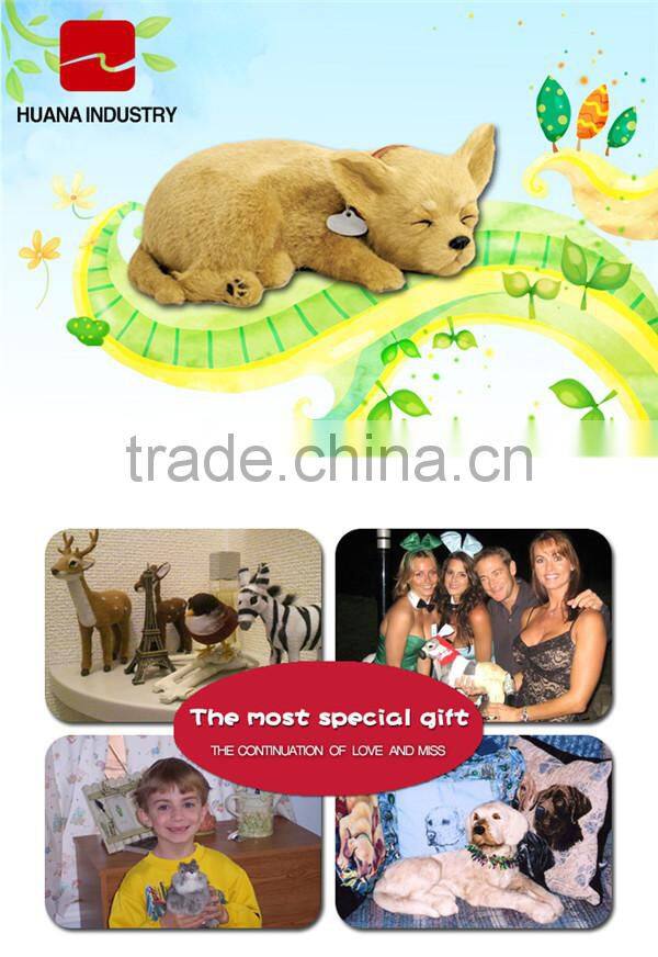 animals sleeping toy puppy fake fur breathing dog