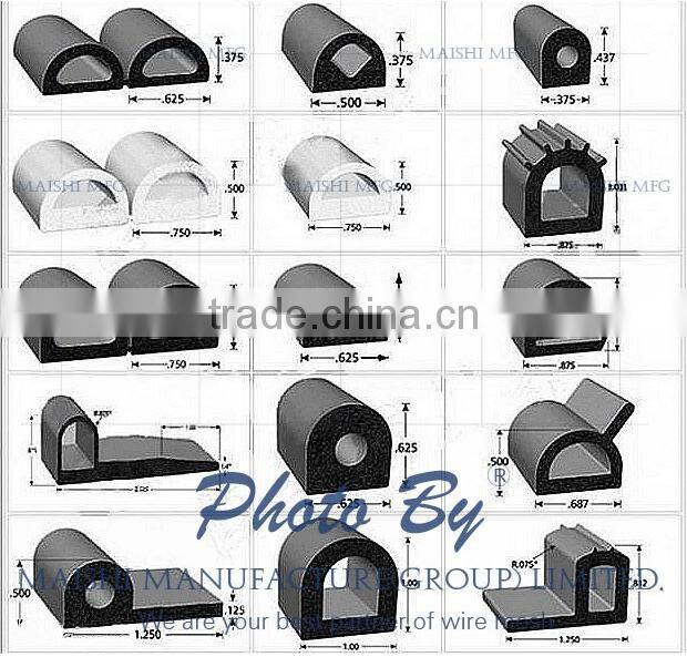 Rubber strip for car doors and windows