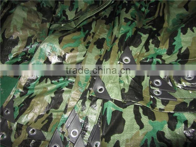 100gsm -180gsm middle duty camo waterproof plastic pe tarpaulin sheet