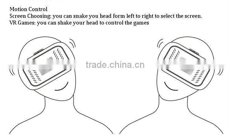 High quality cardboard vr viewe 3D VR Virtual Reality Headset 3D Glasses Adjust Cardboard VR BOX For any Smartphones IOS Android