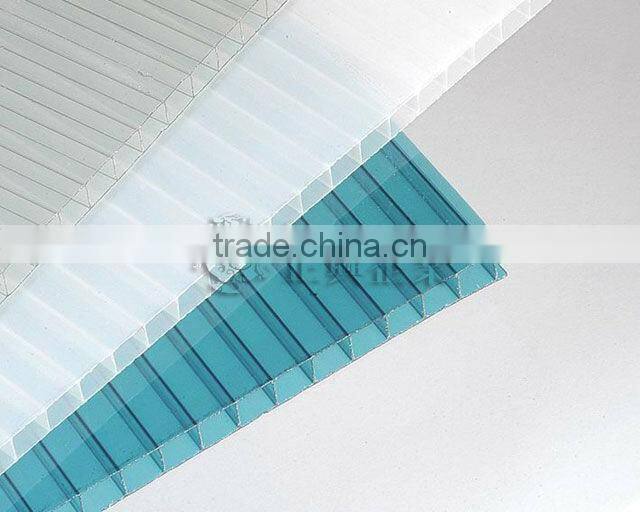 UV Protected Polycarbonate Double Layer Hollow Sheets Blue