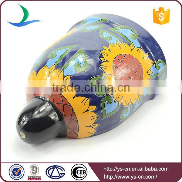 YSfp0006-02 Sunflower ceramic hanging pot for garden