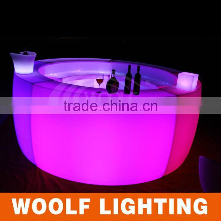 2014 NEW DESIGN LED furniture 16 colors changing outdoor led ktv bar corner table