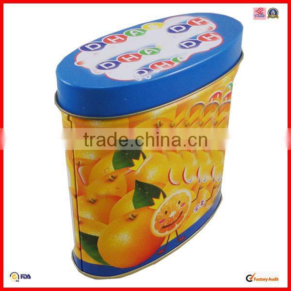 with 2 lids lollipop oval gift metal box