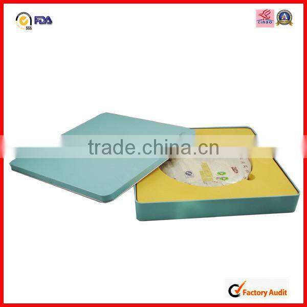 chinese tea square dvd square shape tea tin box
