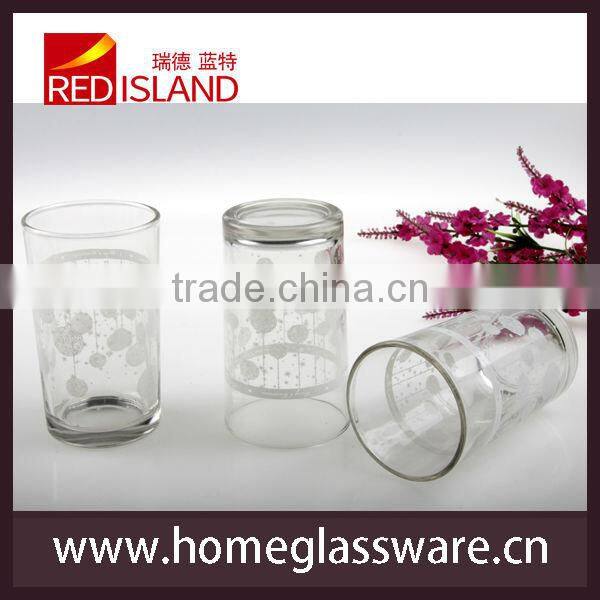 Vintage Set of 6 Libbey red Drinking Glasses Old Fashioned cup