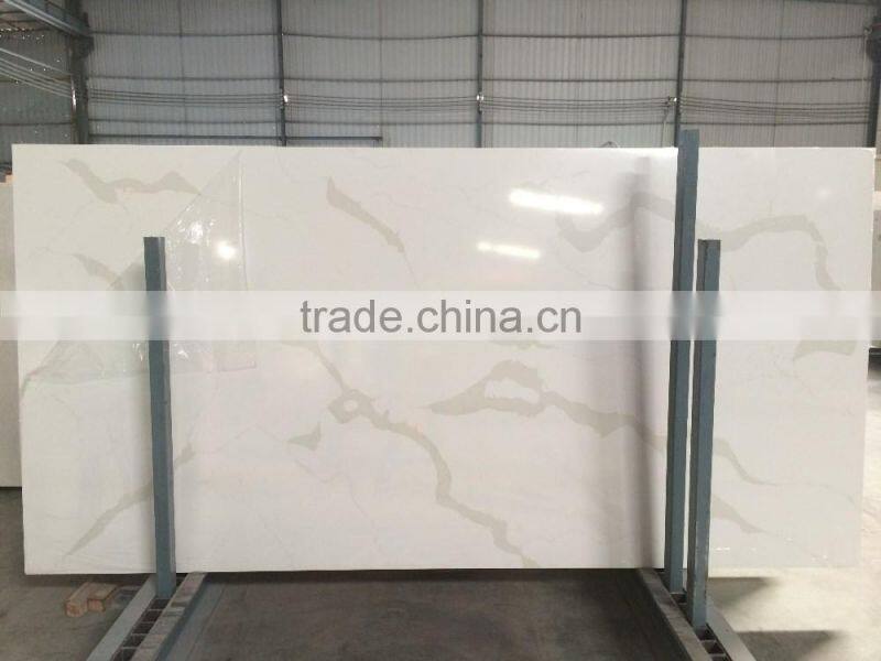 High quality artificial calacatta marble quartz stone