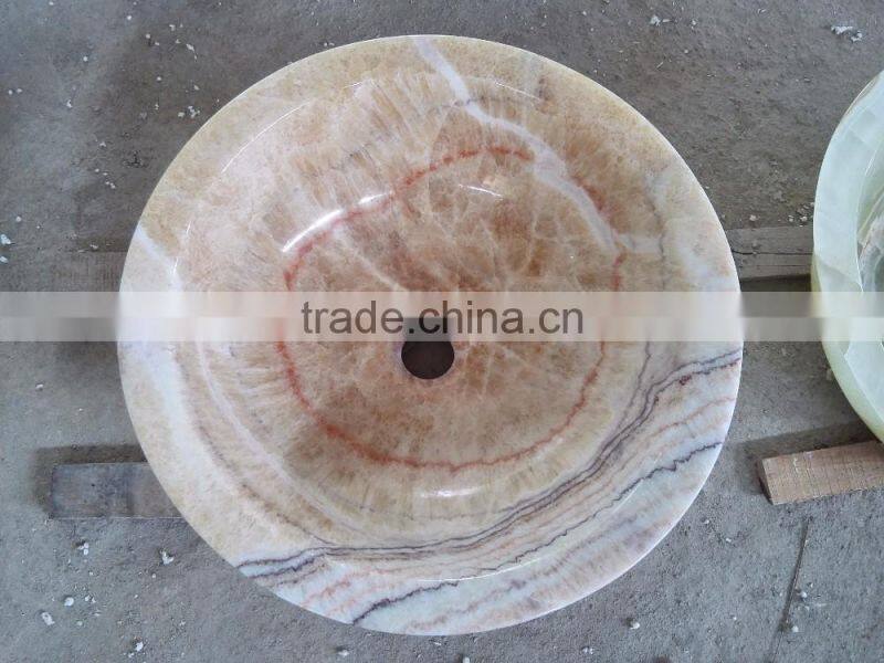 luxurious round marble sinks/onyx basins for personal use