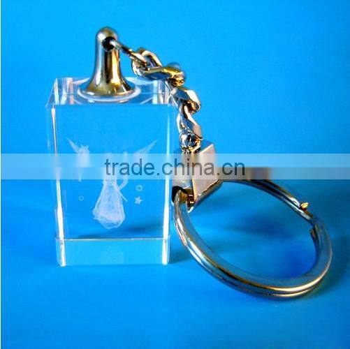 business gift crystal lasered anime keychain wholesale