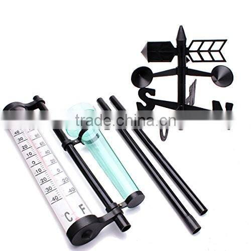Plastic garden weather station with rain gauge
