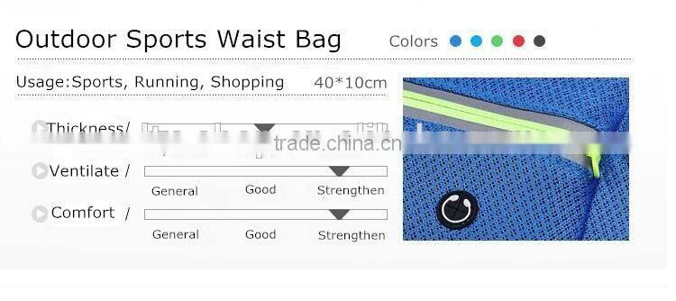 Waterproof Running Sports Waist Bag Outdoor Multifunctional Fasion Running Waist Band Bag With Earphone Hole
