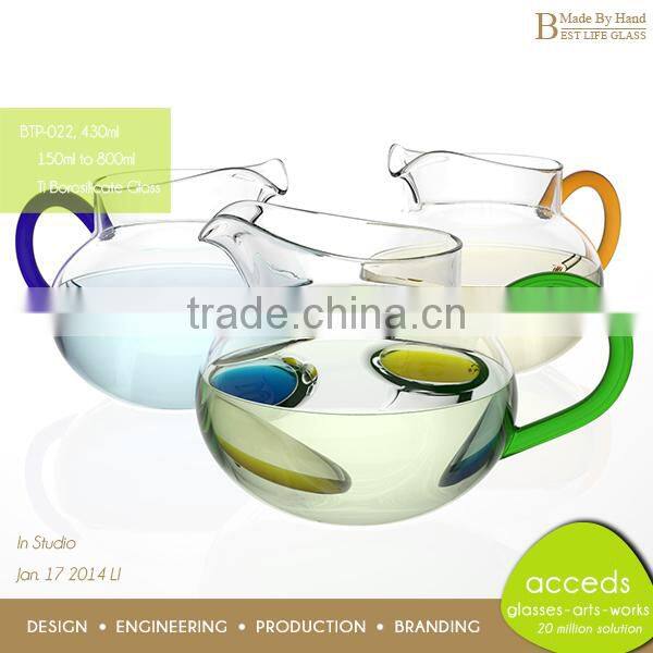 Modern Infuser Creative Heat Resistant Pyrex Glass Tea Pot Handmade