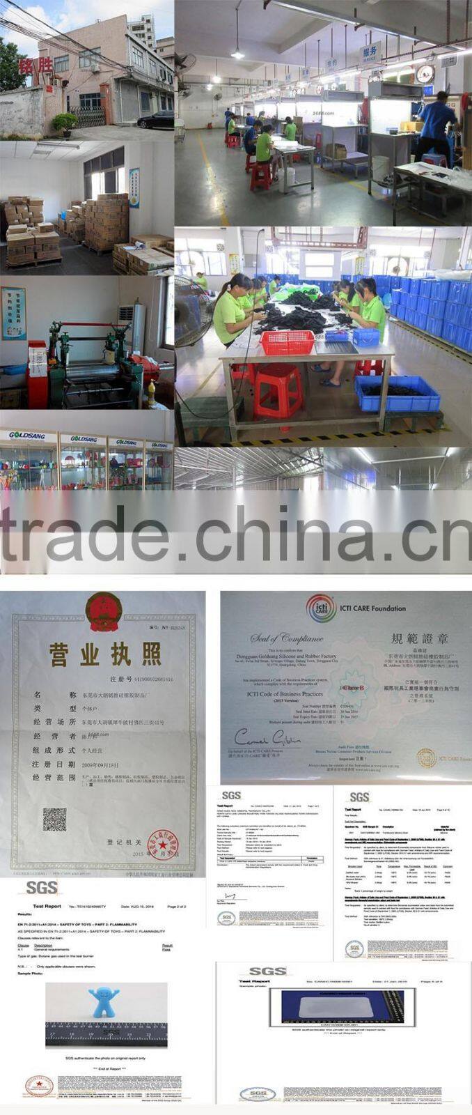 Facotory custom double face foldable round silicone cosmetic mirror