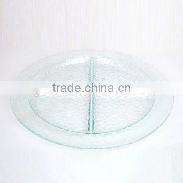 Clear glass round plates dessert plates dinner plates