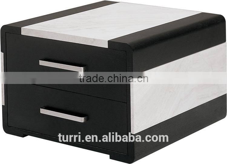 modern marble black oak base TV stand