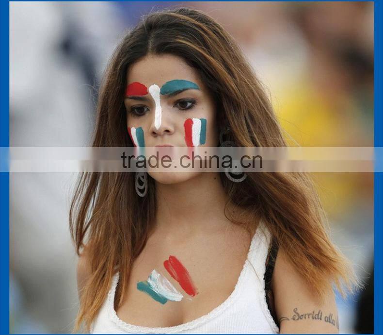 nontoxic waterproof Cheap football sports fan flag face/body paint with FDA
