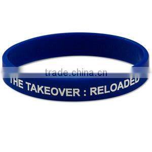 customized blue color silicone wristband