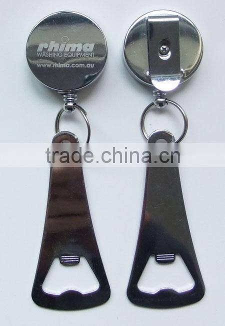 Stainless wall mount bottle opener