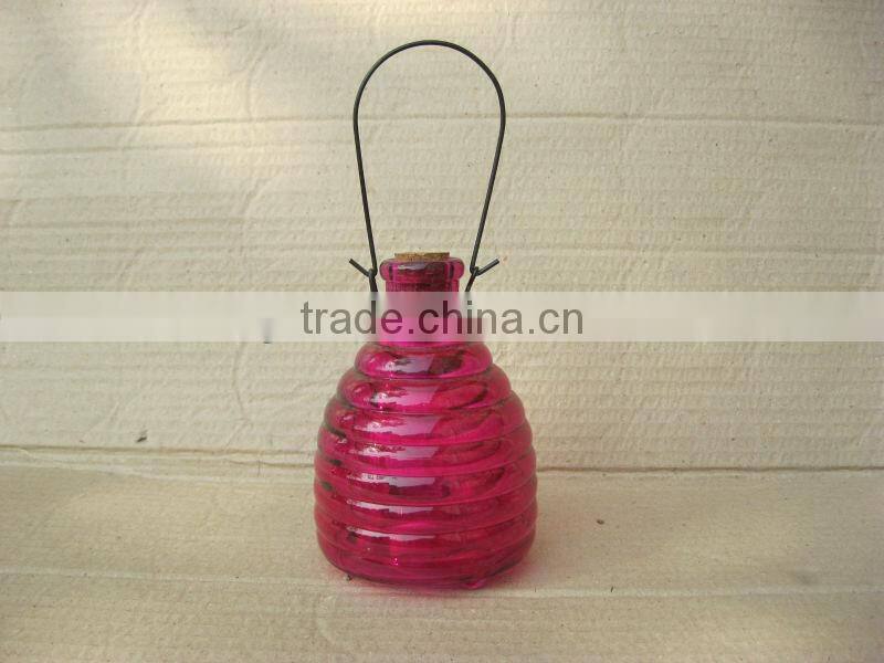 home and guarden Colored hanging glass bee catcher/galss bee catcher