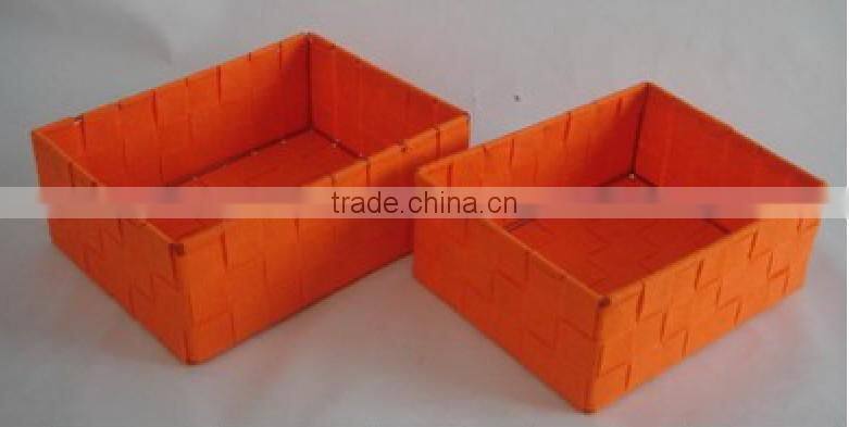 Large And Small Woven Storage Baskets