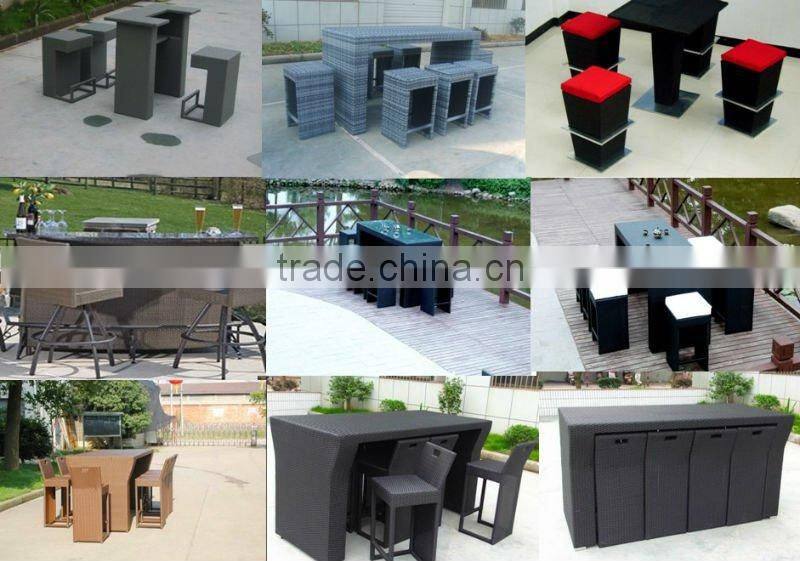 balcony Outdoor Furniture Leisure Rattan Bar Set